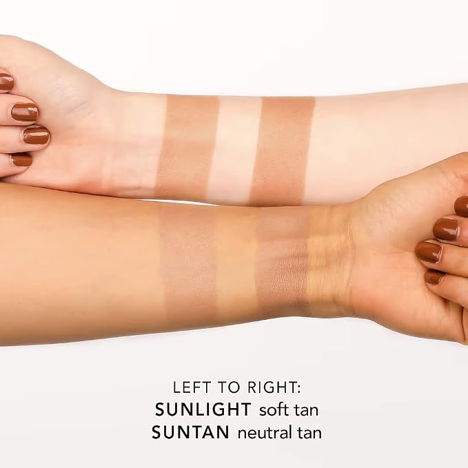Light-Medium: Sunlight-matte soft tan, Suntan-matte neutral tan