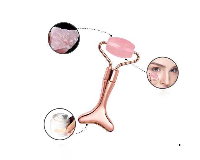 Rose Quartz+Rose Gold Zinc Alloy