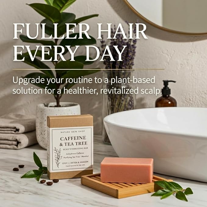 CAFFEINE HAIR LOSS ORGANIC SHAMPOO BAR WITH TEA TREE OI