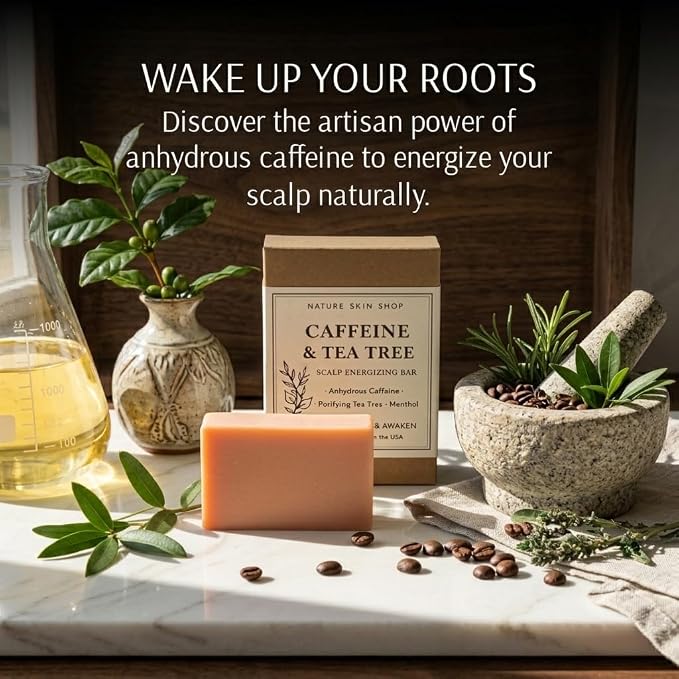 CAFFEINE HAIR LOSS ORGANIC SHAMPOO BAR WITH TEA TREE OI