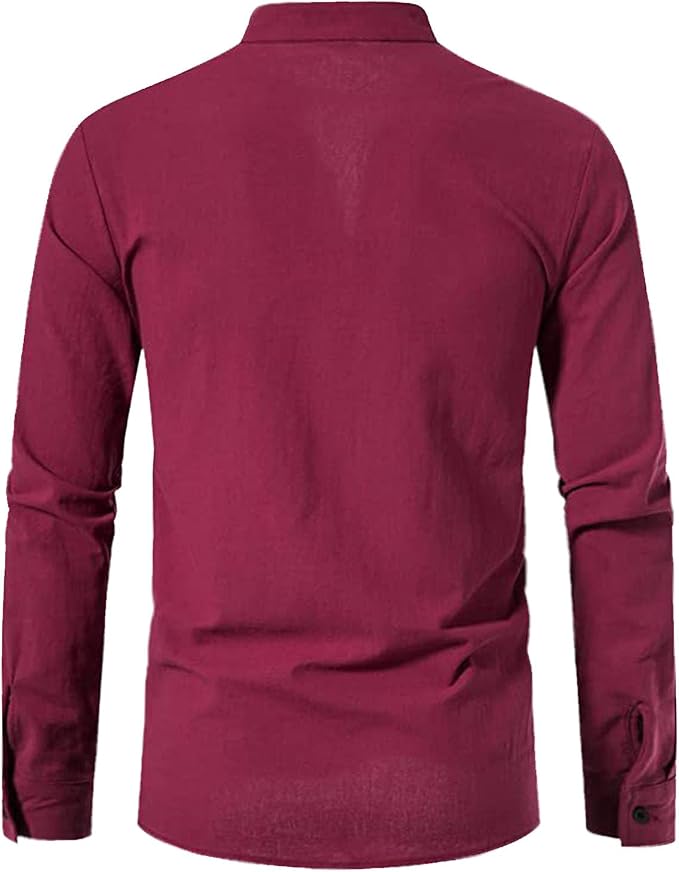 Mens Retro Viking Henley Shirt 02