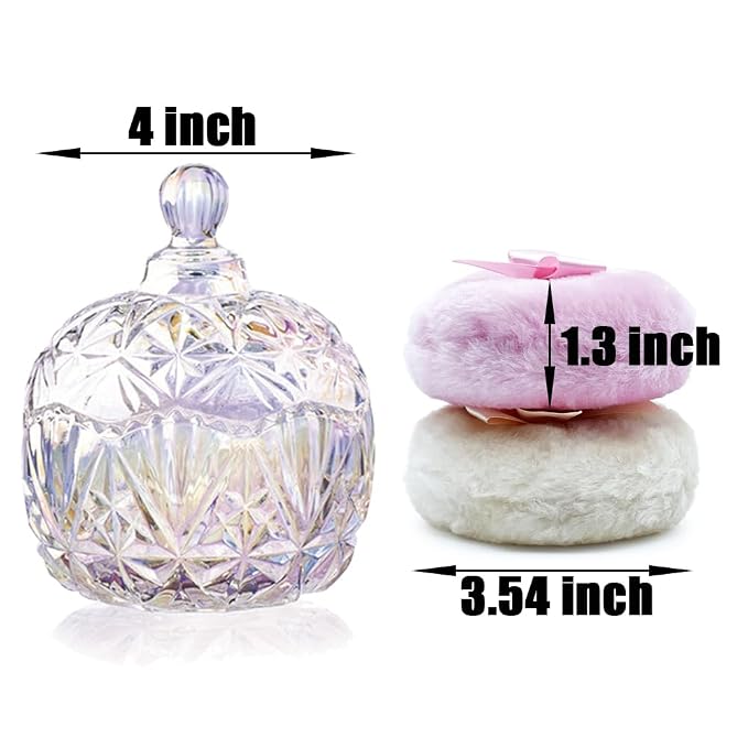 1 Beige 1 Pink Bow Puffs with Crown-Dazzling Color