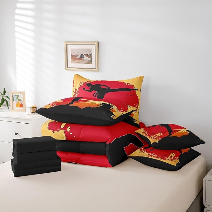 Deep Black Red Yellow