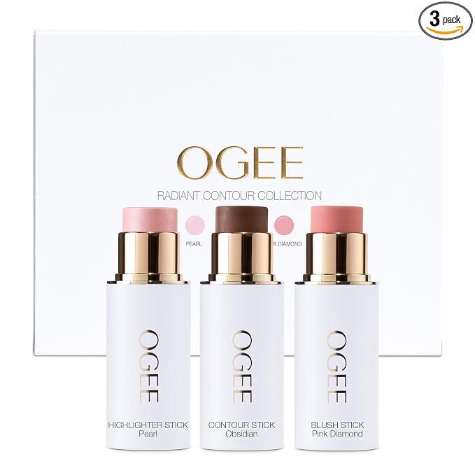 TRIO - RADIANT CONTOUR COLLECTION - OBSIDIAN, PINK DIAMOND, PEARL