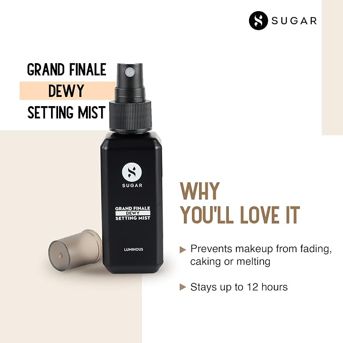 Grand Finale Dewy Setting Mist - For a fresh and dewy finish. Perfect for a nude look!