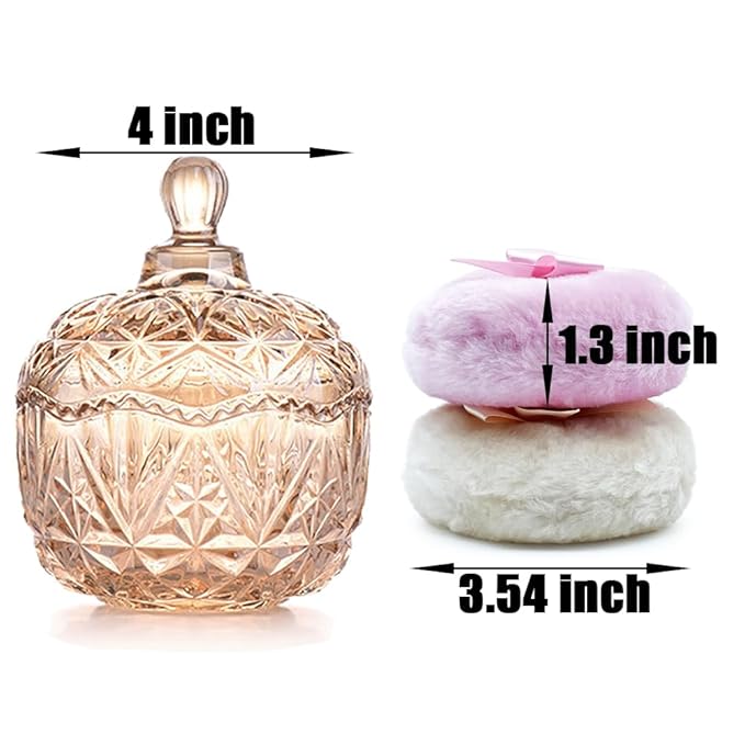1 Beige 1 Pink Bow Puffs with Crown-Amber