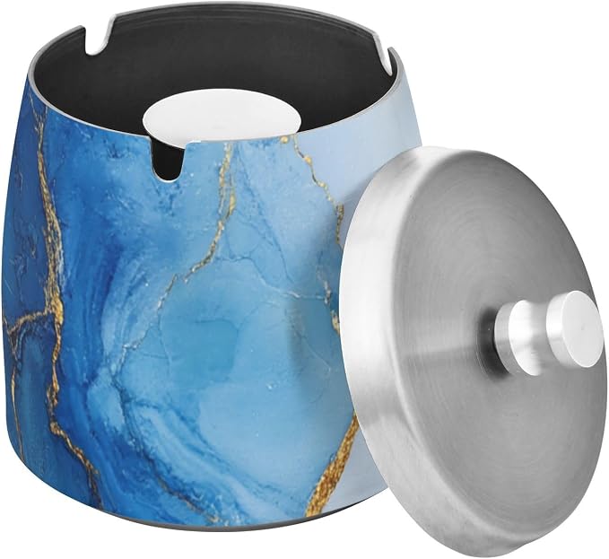 Marble Royal Blue white
