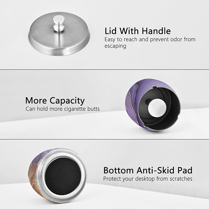 Marble Silver Purple Fresh
