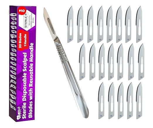 #10 - Pack of 21 (20 Blades + 1 Handle)