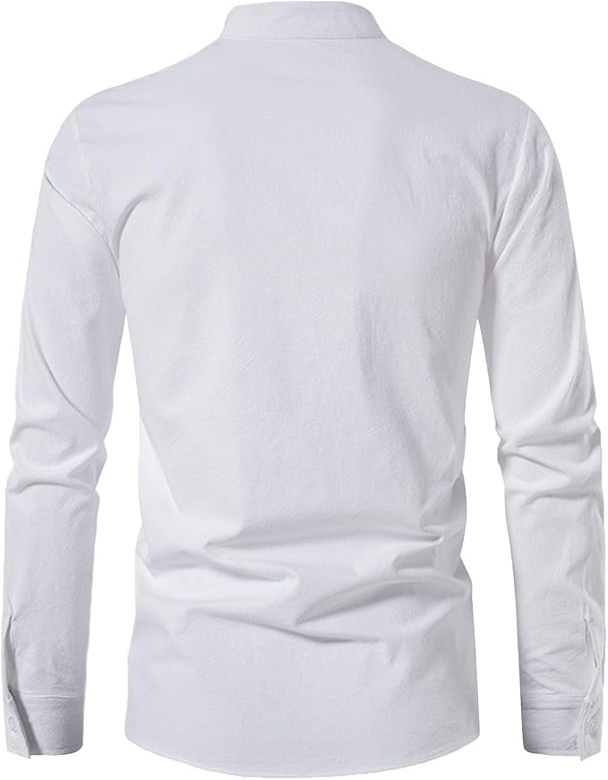 Mens Retro Viking Henley Shirt 08