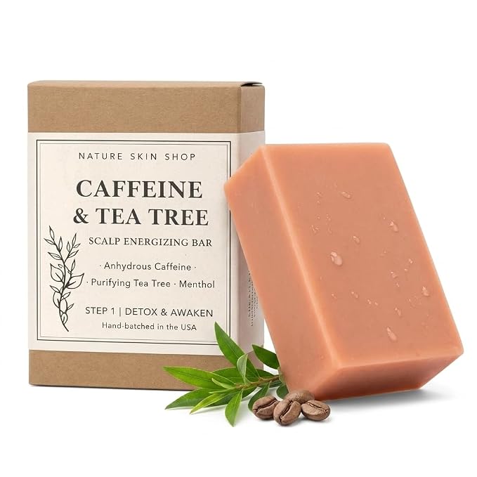 CAFFEINE HAIR LOSS ORGANIC SHAMPOO BAR WITH TEA TREE OI