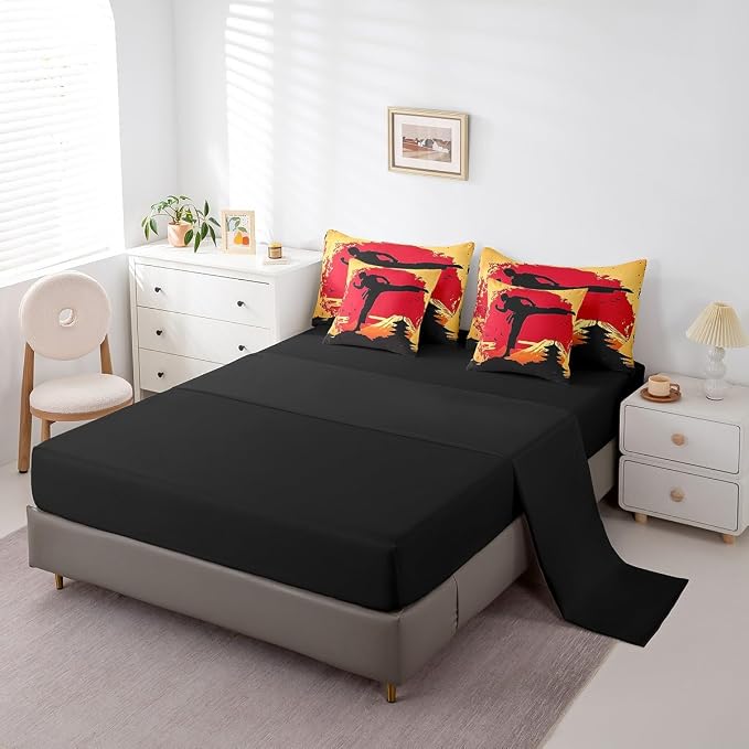 Deep Black Red Yellow