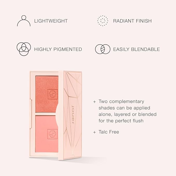 Marigold​: shimmering warm​ golden peach​ / Rose Petal: shimmering cool​ light coral​ (De Luxe Mini)