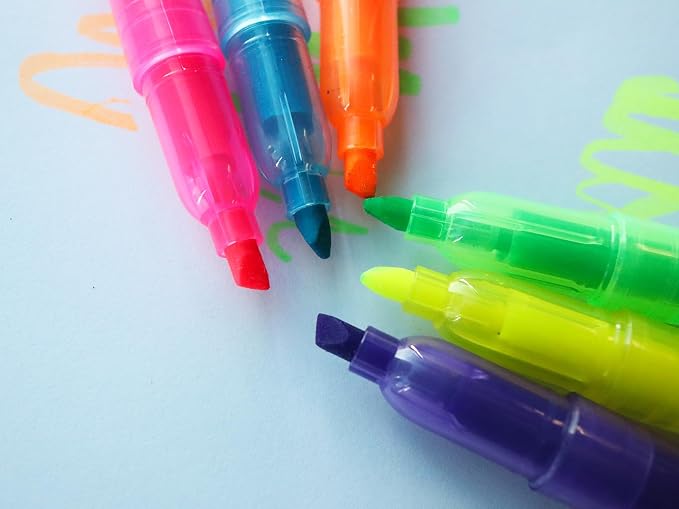 Mini Highlighters 36Pcs with Key-ring