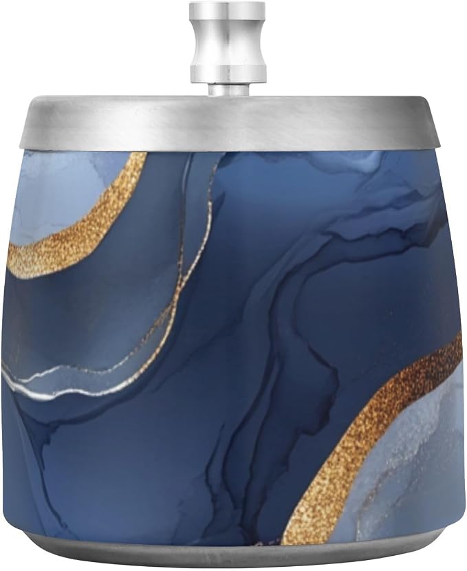 Marble Silver Navy Blue