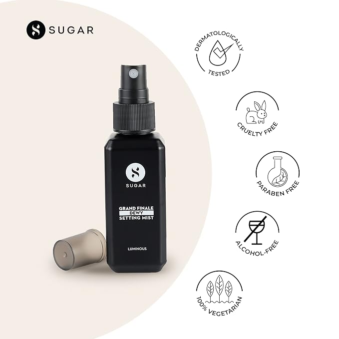Grand Finale Dewy Setting Mist - For a fresh and dewy finish. Perfect for a nude look!