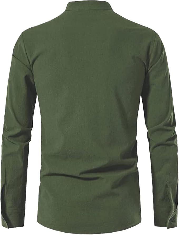 Mens Retro Viking Henley Shirt 01