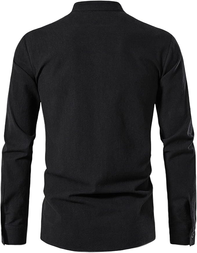 Mens Retro Viking Henley Shirt 07