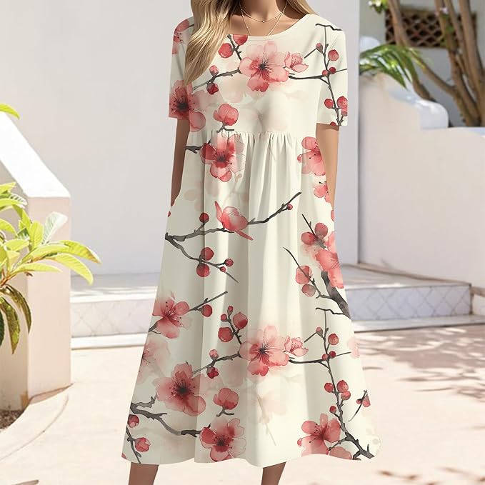 Floral Pink Beige
