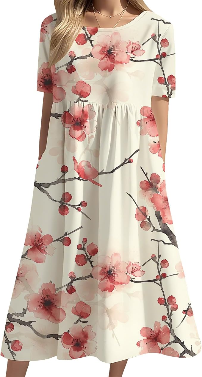 Floral Pink Beige