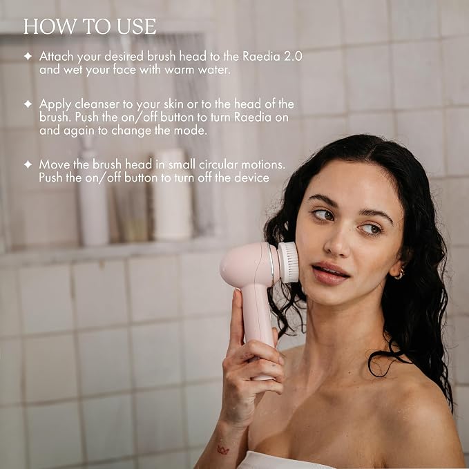 Vanity Planet Facial Cleansing Brush Replacement Heads, Raedia 2.0-3 Interchangeable Replacement Bru