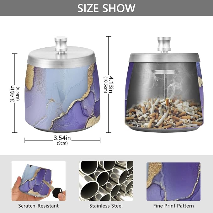 Marble Silver Purple