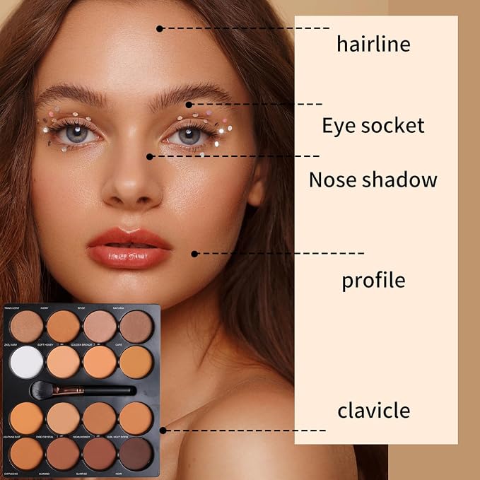 16 Colors Contour Makuep Palette