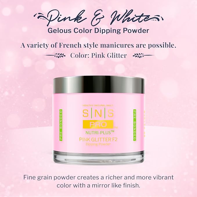 Pink Glitter Dip Powder F2