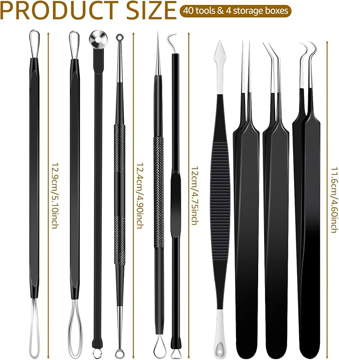 Black 40pcs