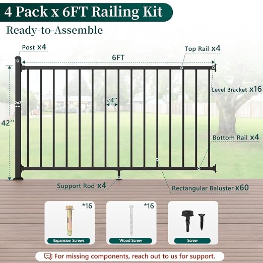 Level 6ft - 4 Panel 4 Post