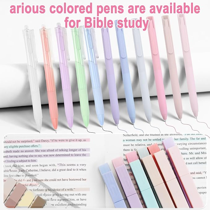 Bc-bible cover case with highlighters pens tabs