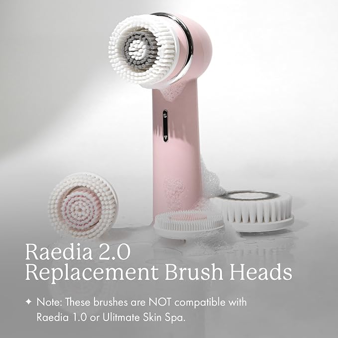 Vanity Planet Facial Cleansing Brush Replacement Heads, Raedia 2.0-3 Interchangeable Replacement Bru