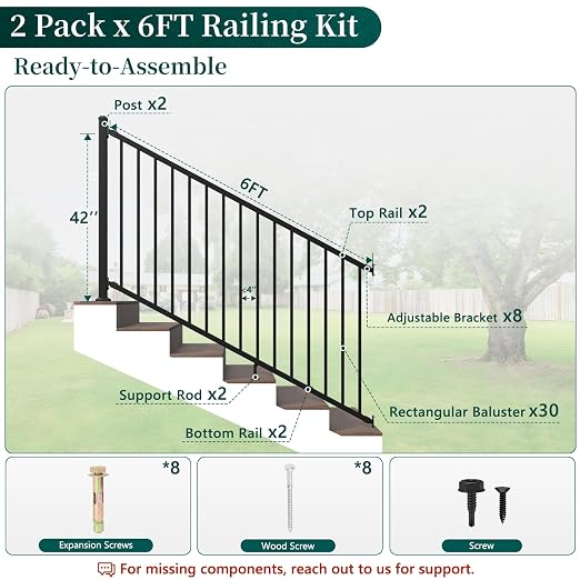 Stair 6ft - 2 Panel 2 Post