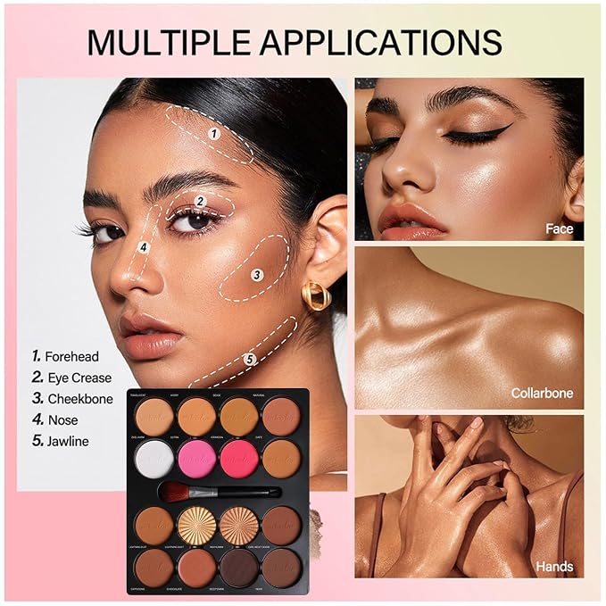 16 Colors Large Makuep Palette