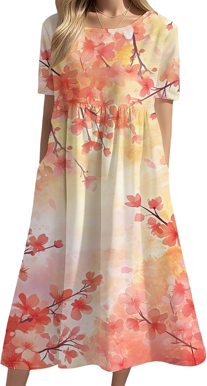 Floral Red Retro