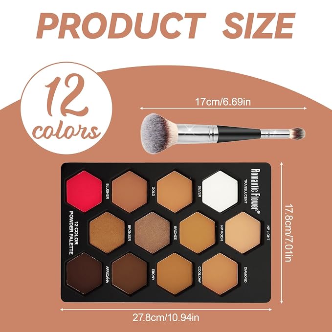 12 Colors Bronzer Contour Palette