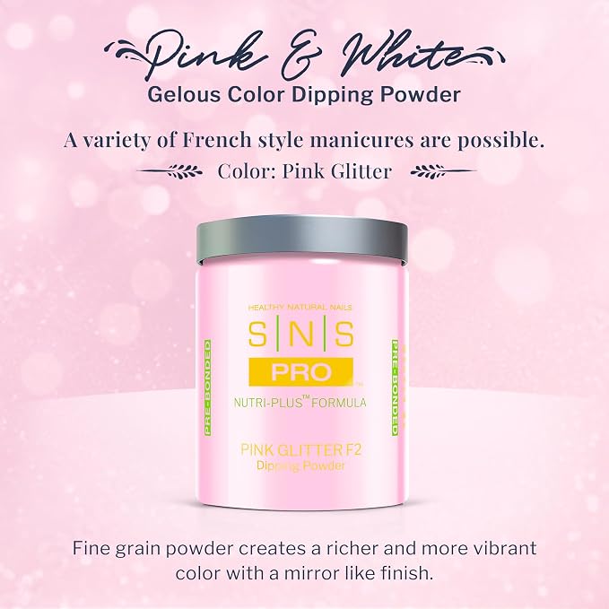 Pink Glitter Dip Powder F2