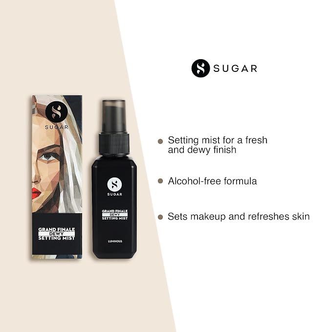 Grand Finale Dewy Setting Mist - For a fresh and dewy finish. Perfect for a nude look!
