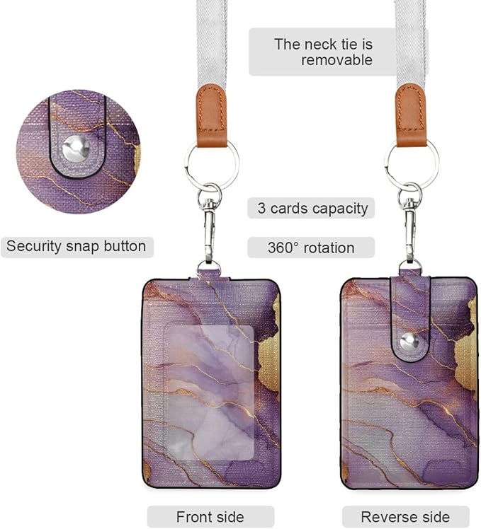 Marble Rose Gold Purple