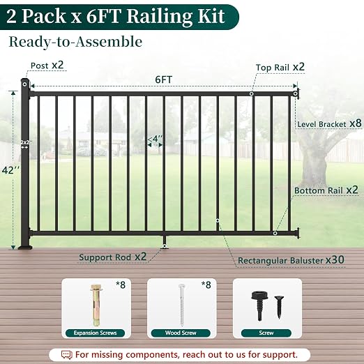 Level 6ft - 2 Panel 2 Post