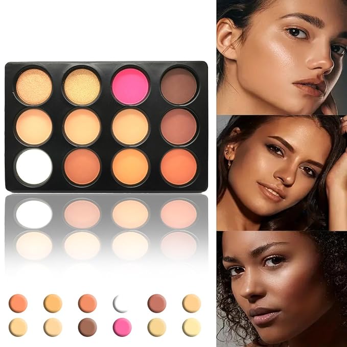 12 Colors Blush Contour Palette