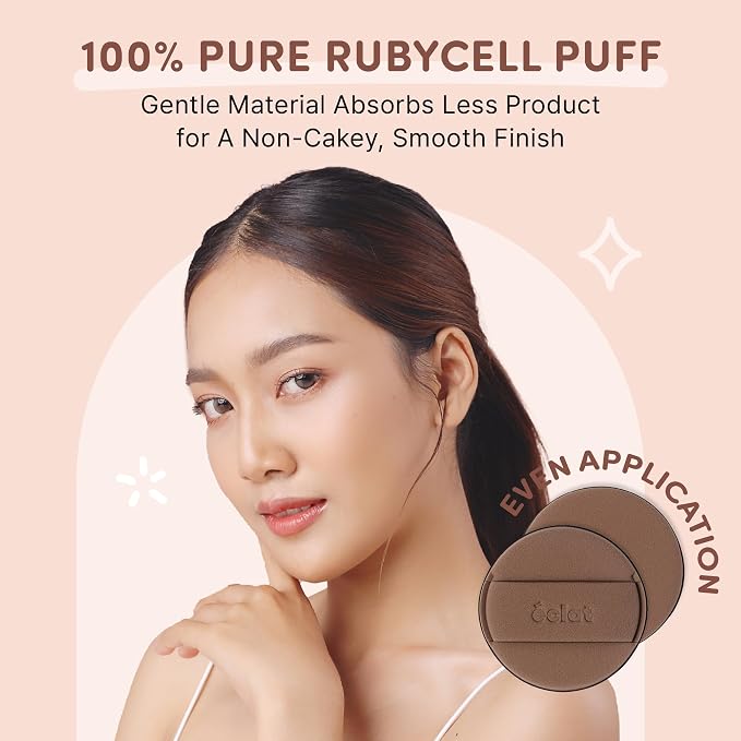Rubycell Puff Mocha Round 2pcs