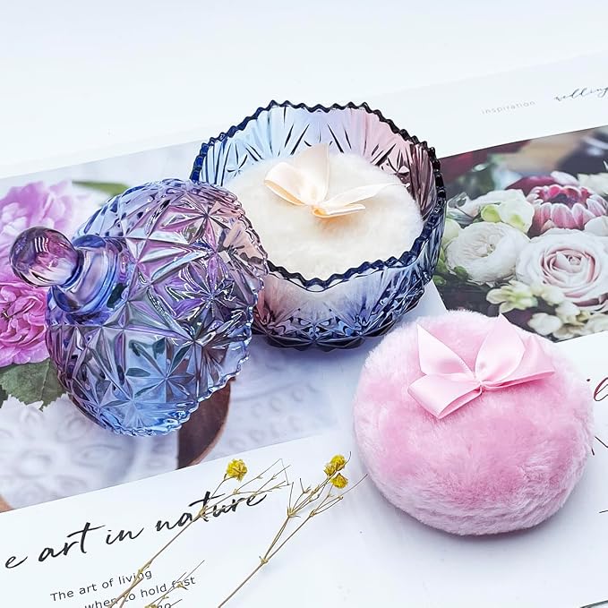 1 Beige 1 Pink Bow Puffs with Crown-Colorful Purple