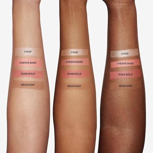 02 - Back To Cali (Champagne highlighter, soft peach blush, dusty rose blush, fair contour)