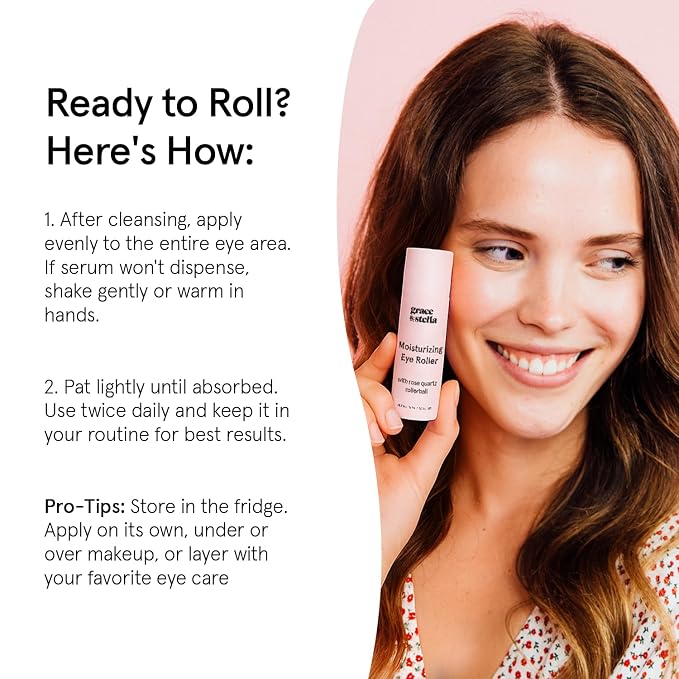 Moisturizing Eye Serum with Rose Quartz Ball