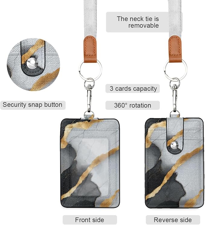 Marble Black White Golden