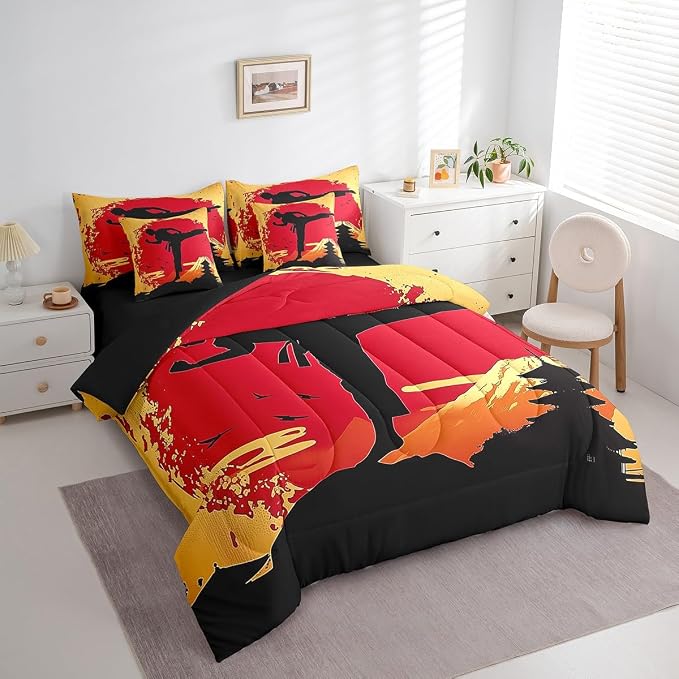 Deep Black Red Yellow