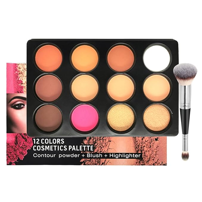 12 Colors Blush Contour Palette