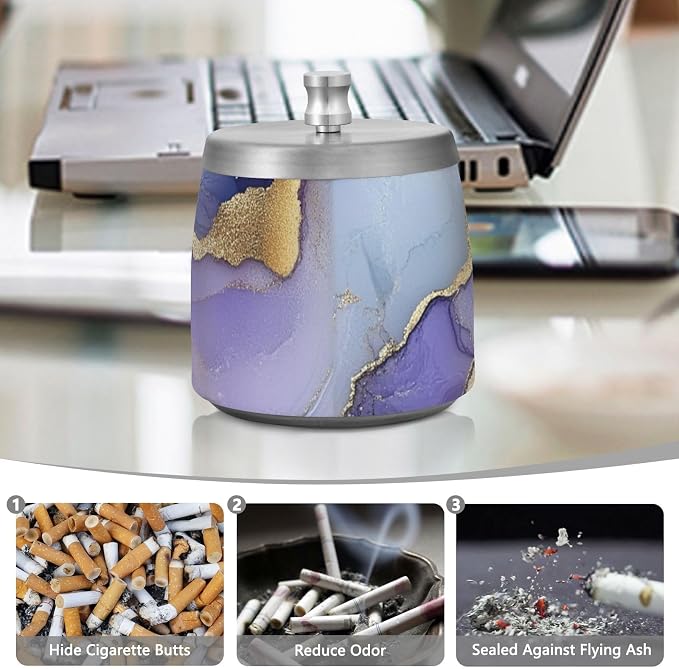 Marble Silver Purple