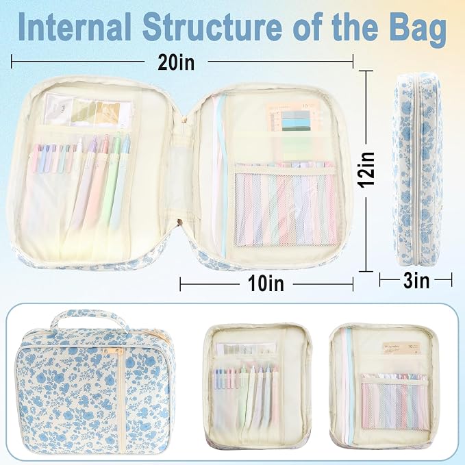 Ba-bible cover case with highlighters pens tabs